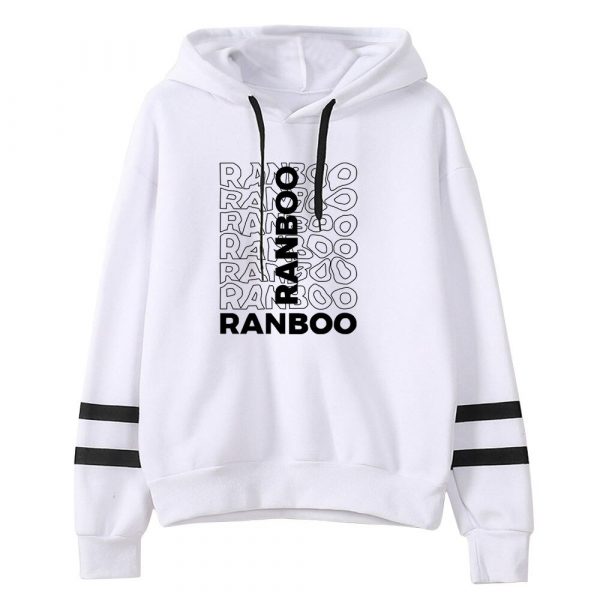 Ranboo Print Stripped Hoodie